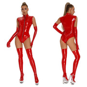 Latex wetlook bodysuit