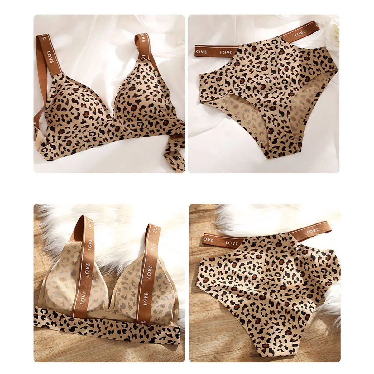 Elastische Lingerieset Luipaard