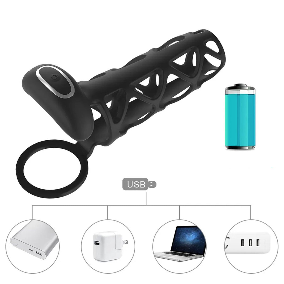 Scrotum en Penisring Vibrator