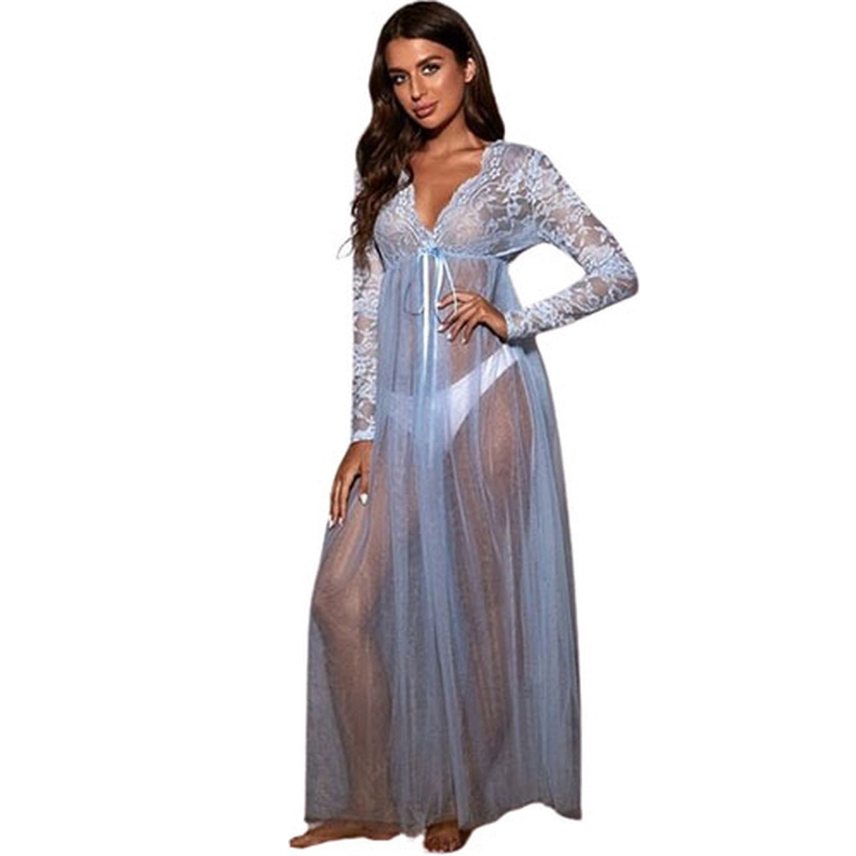 Transparante Nachtjurk Lichtblauw