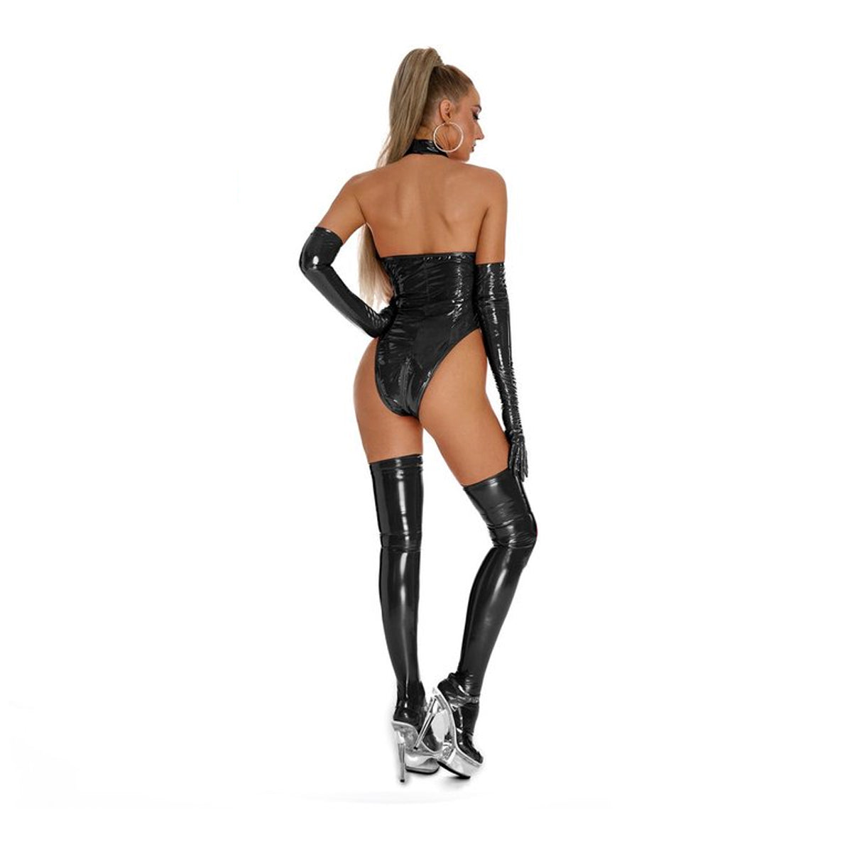 3 delige PU Latex look bodysuit