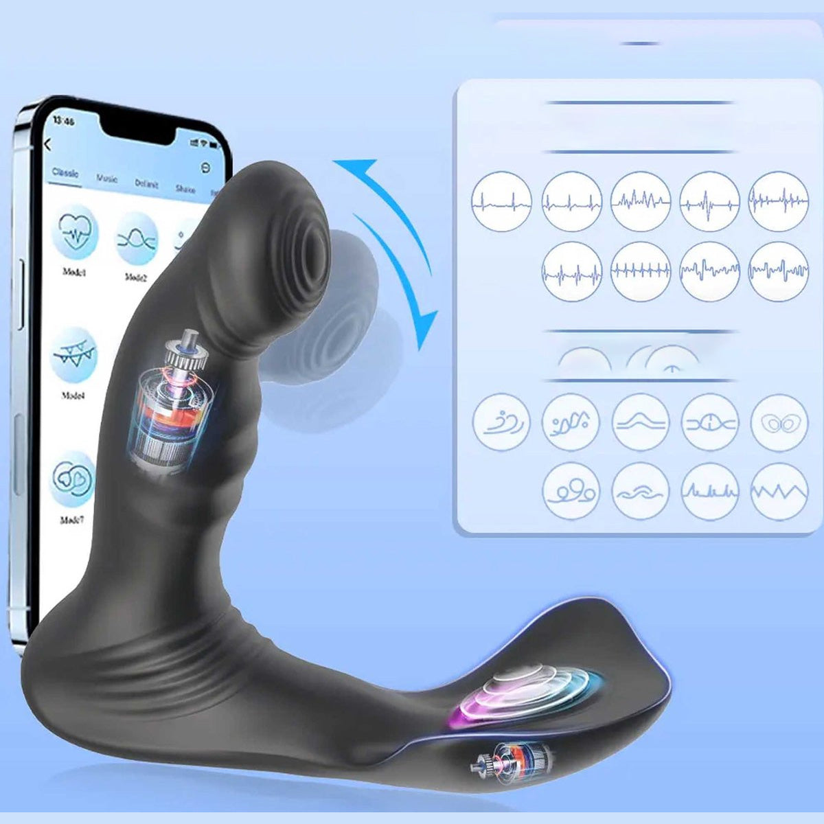 Verwarmde Anale Vibrator en Balzak Massage