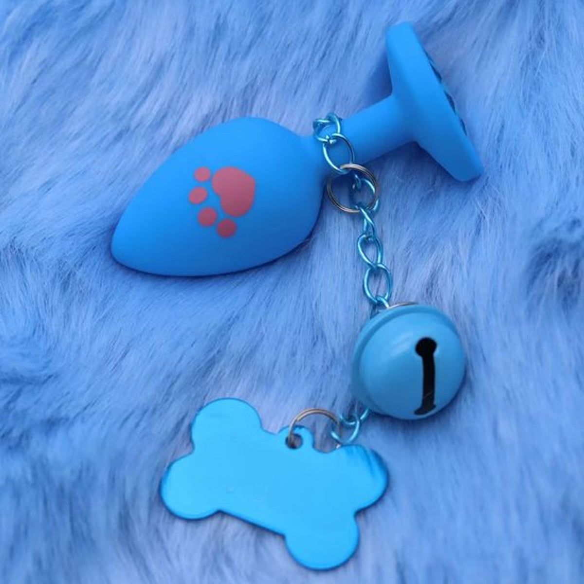 Blauwe Puppy Play Buttplug