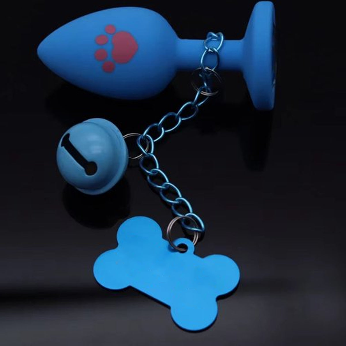 Blauwe Puppy Play Buttplug