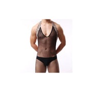 Rugloze string jumpsuit Luipaard