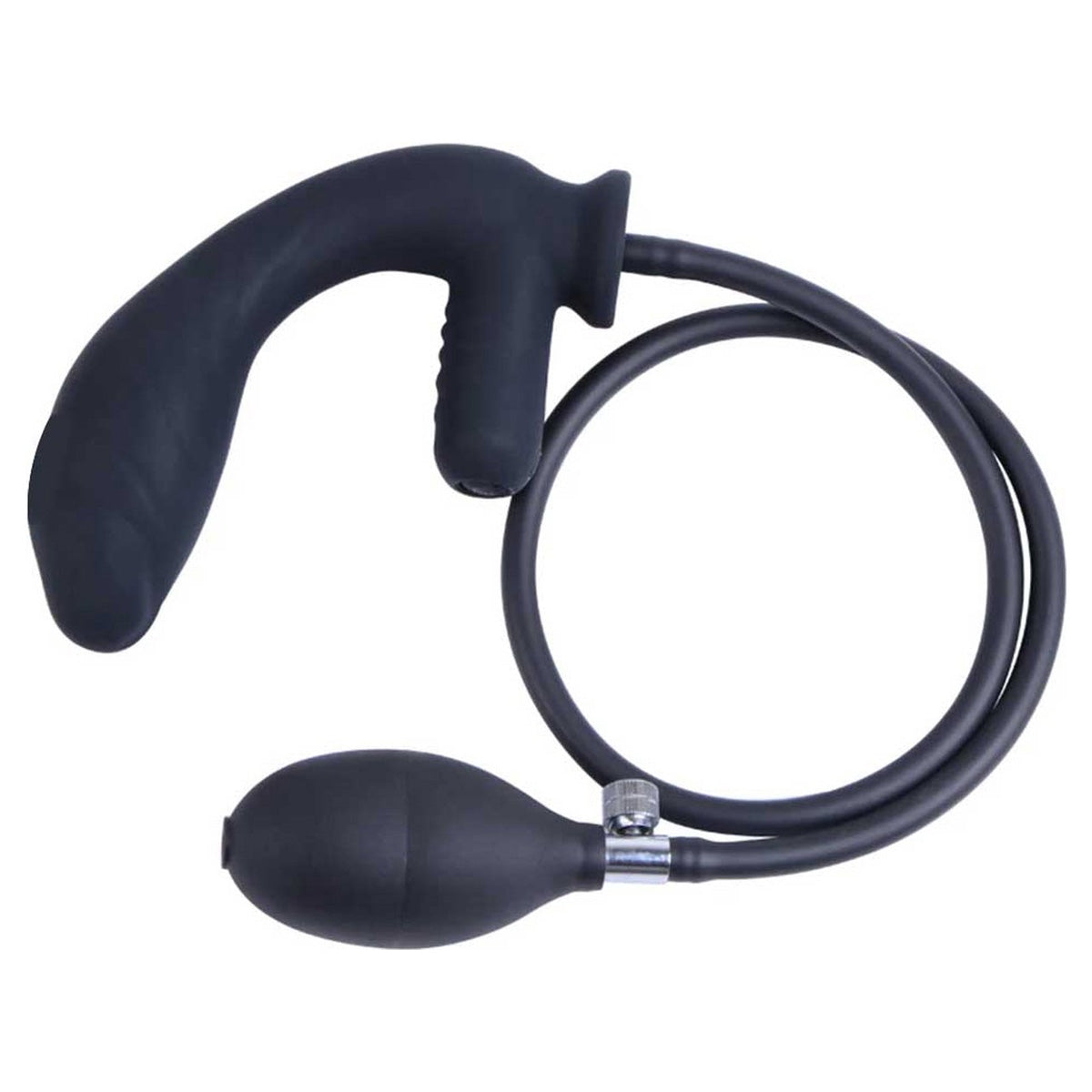 Dubbele opblaasbare vibrerende buttplug