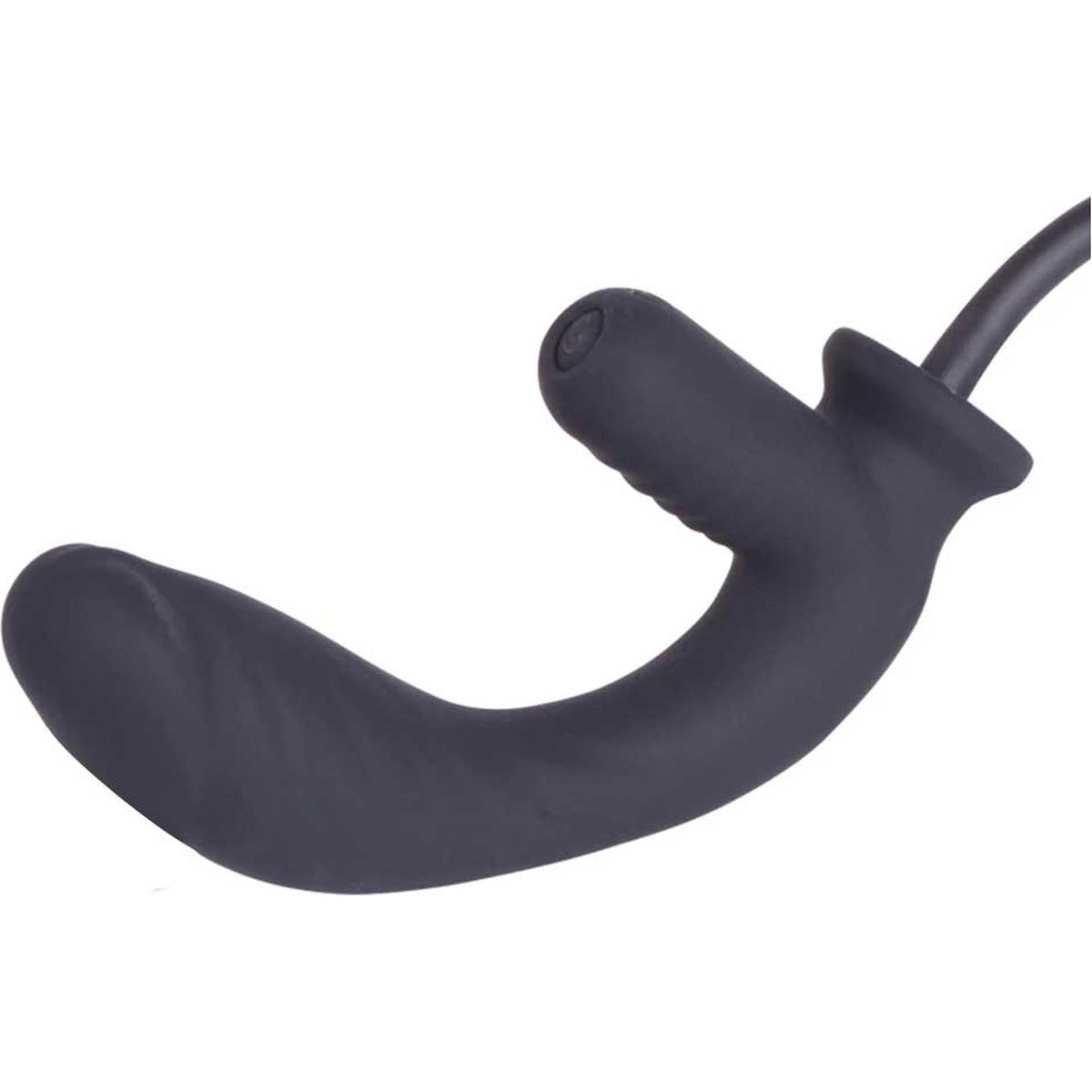 Dubbele opblaasbare vibrerende buttplug