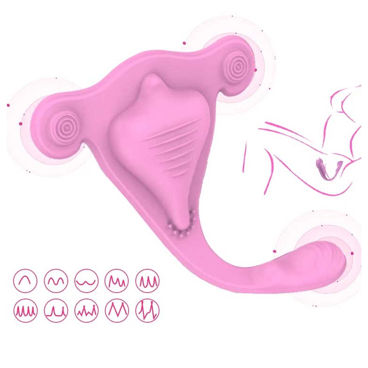 Slip and thong vibrator