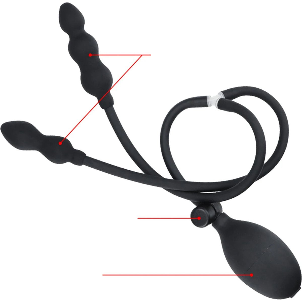 Dubbele Opblaasbare Buttplug