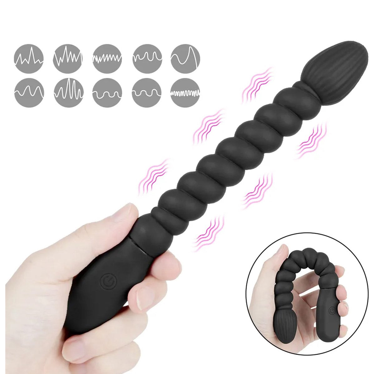 Gedraaide anale vibrator