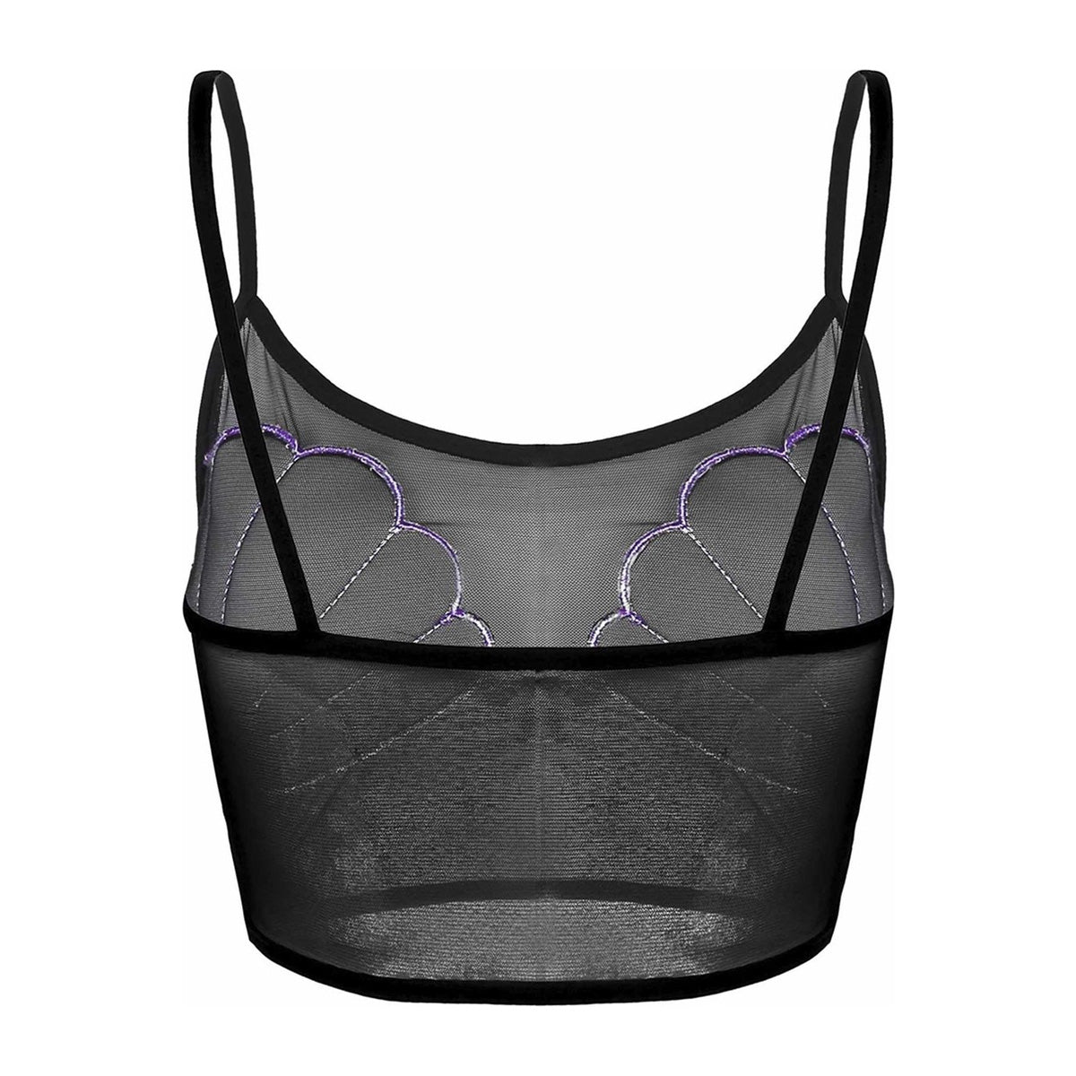 Transparante Top met paarse Schelpen