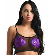 Transparante Top met paarse Schelpen