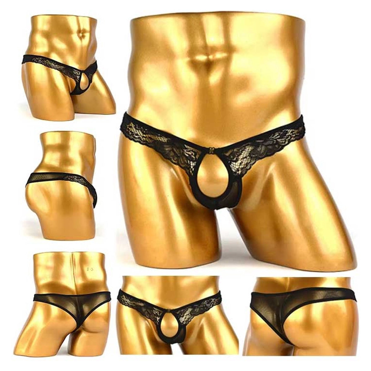 Mannen string open kruis