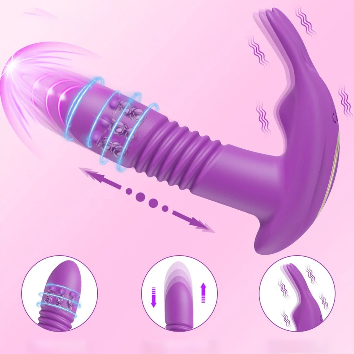 Stuwende vibrator dubbel