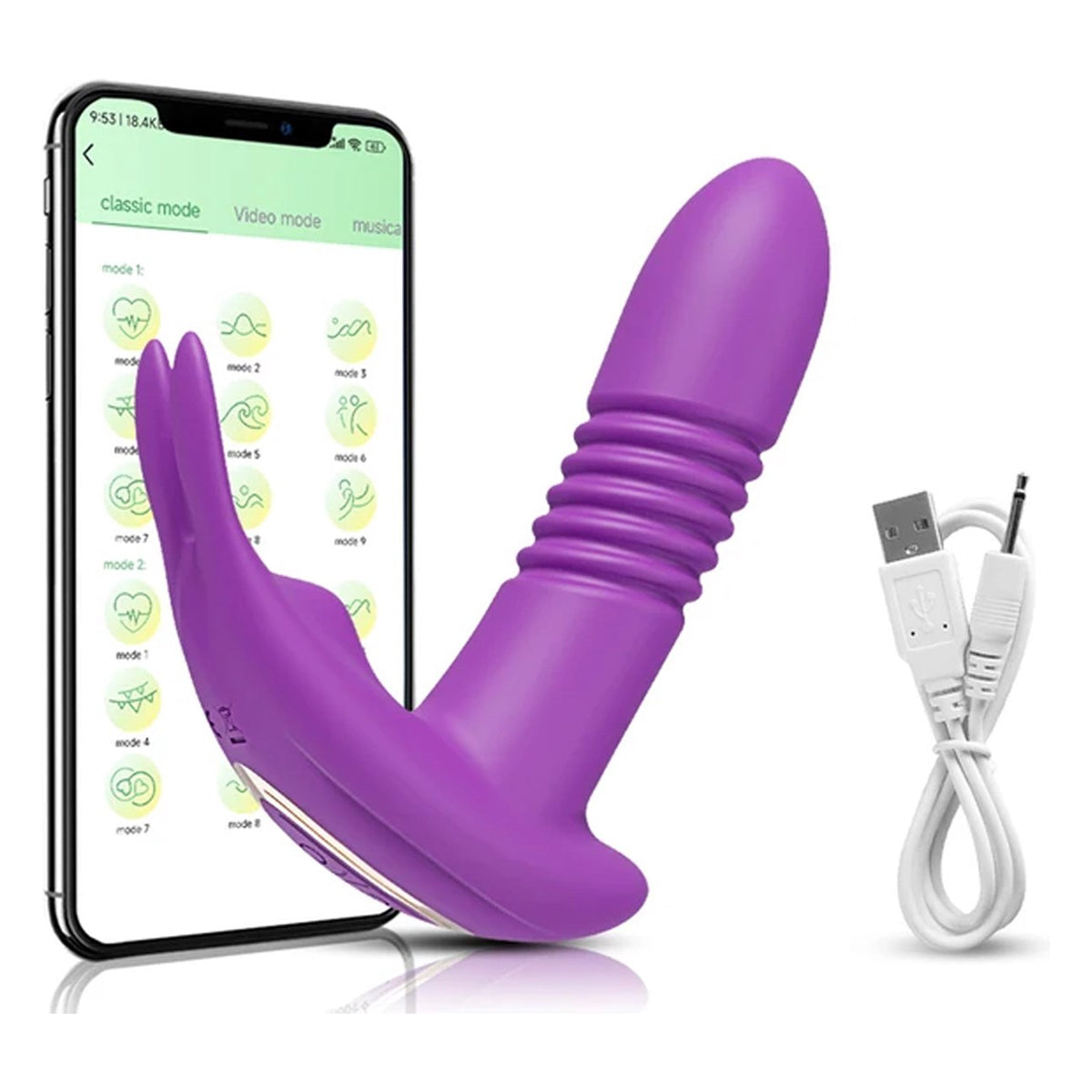 Stuwende vibrator dubbel