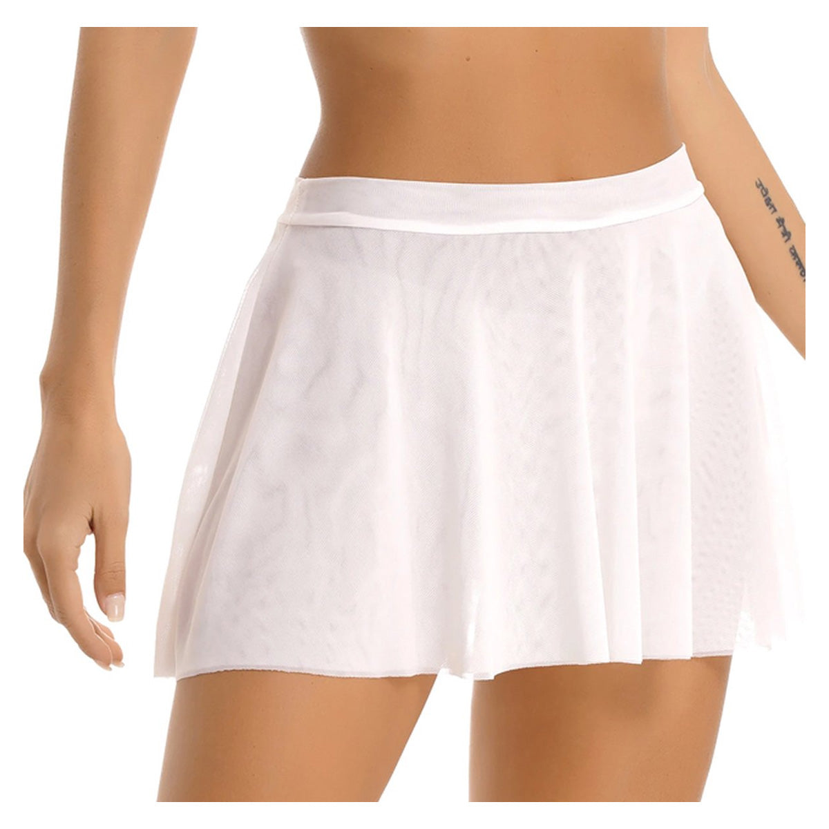 Transparante Witte Mini Rok