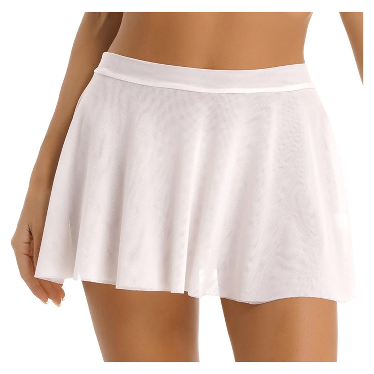 Transparante Witte Mini Rok