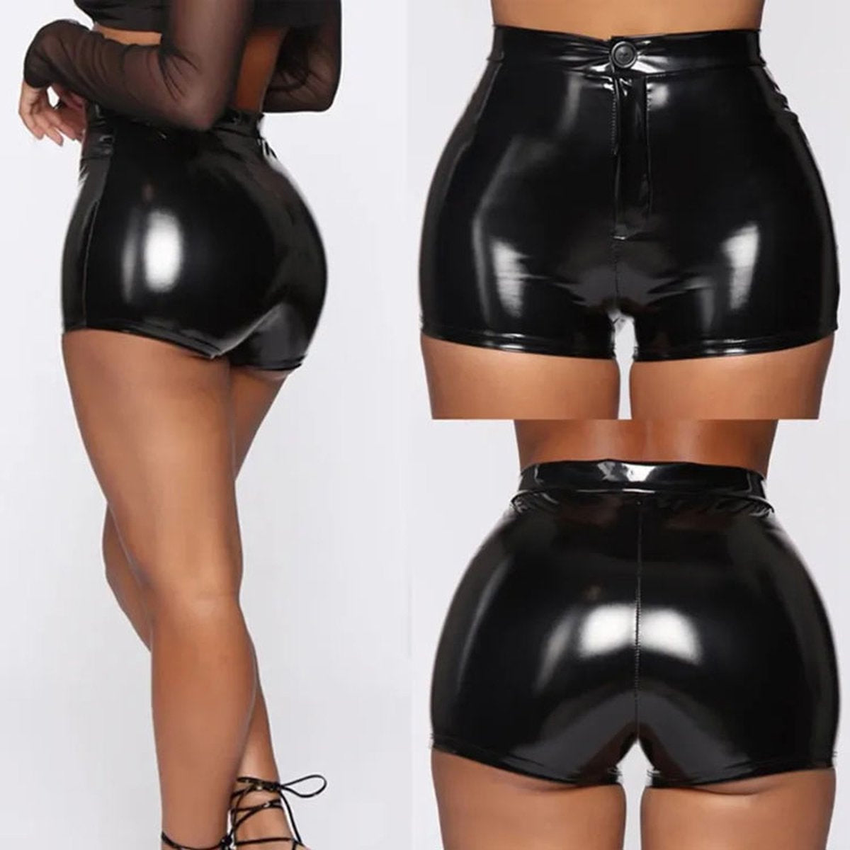 PU Leder Short Korte Pijpen