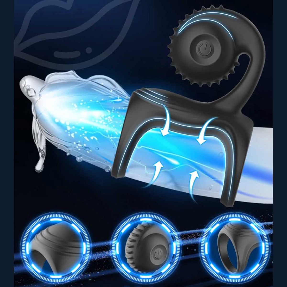 Penis ring with clitoris vibrator