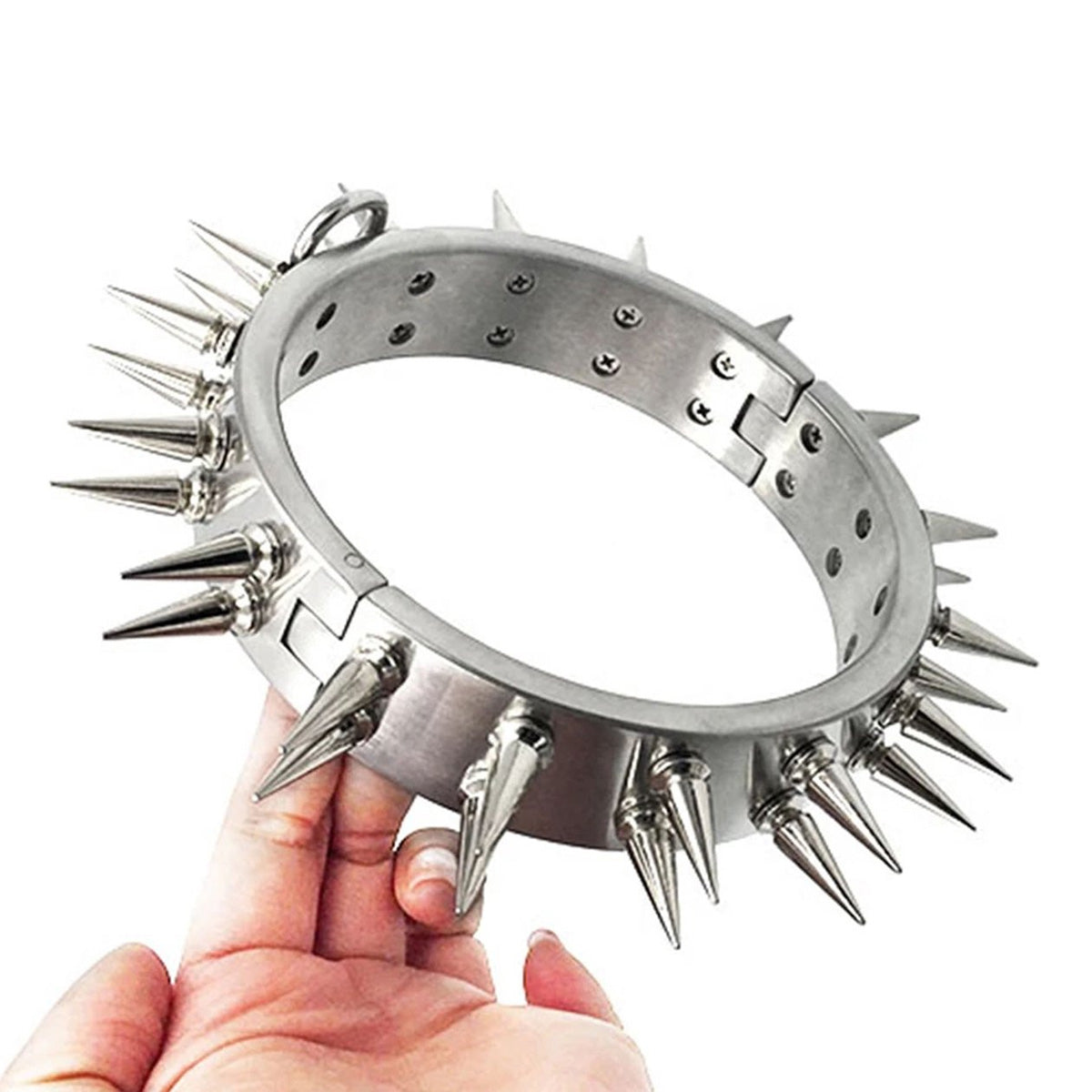 RVS Halsband met Spikes