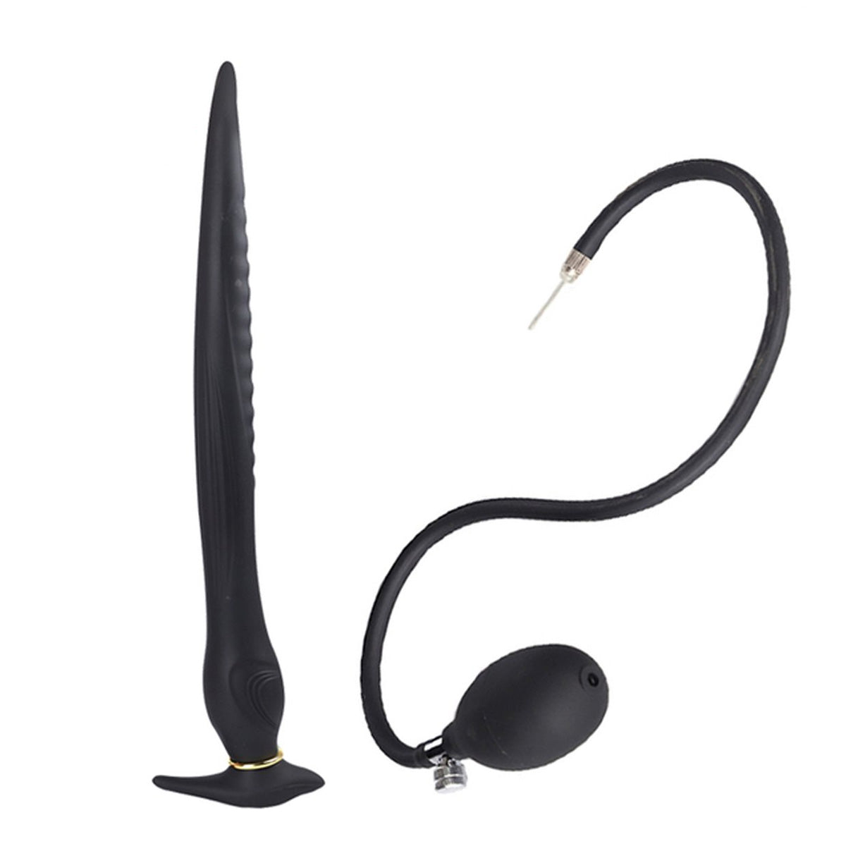 Grote Opblaasbare Buttplug Vloeistof