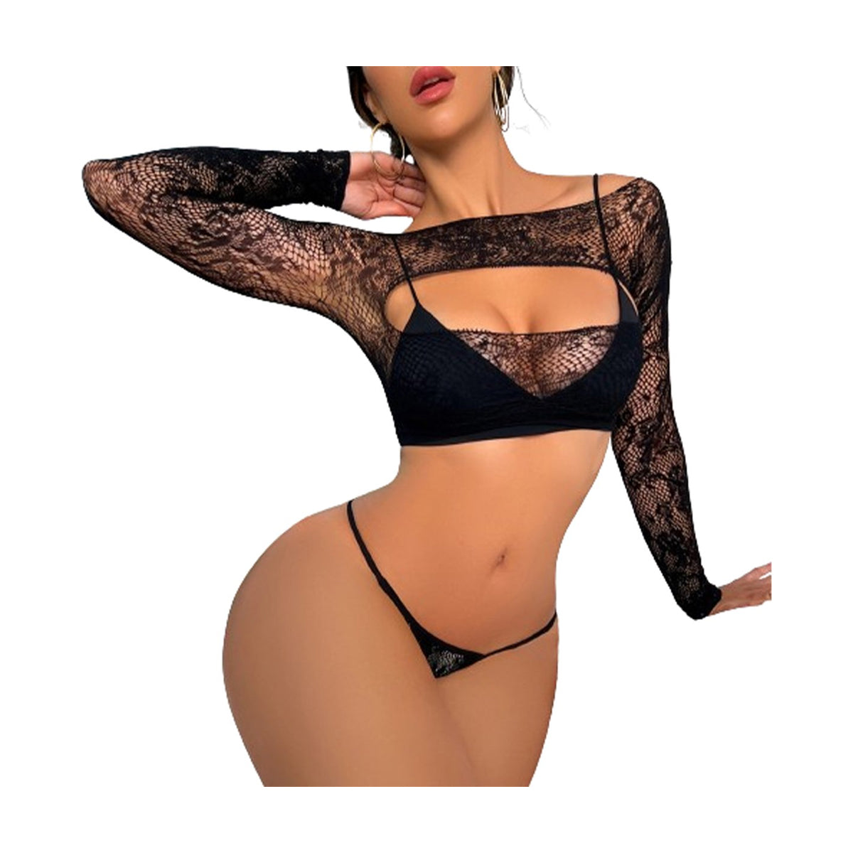 Visnet Lingerieset Open decolleté