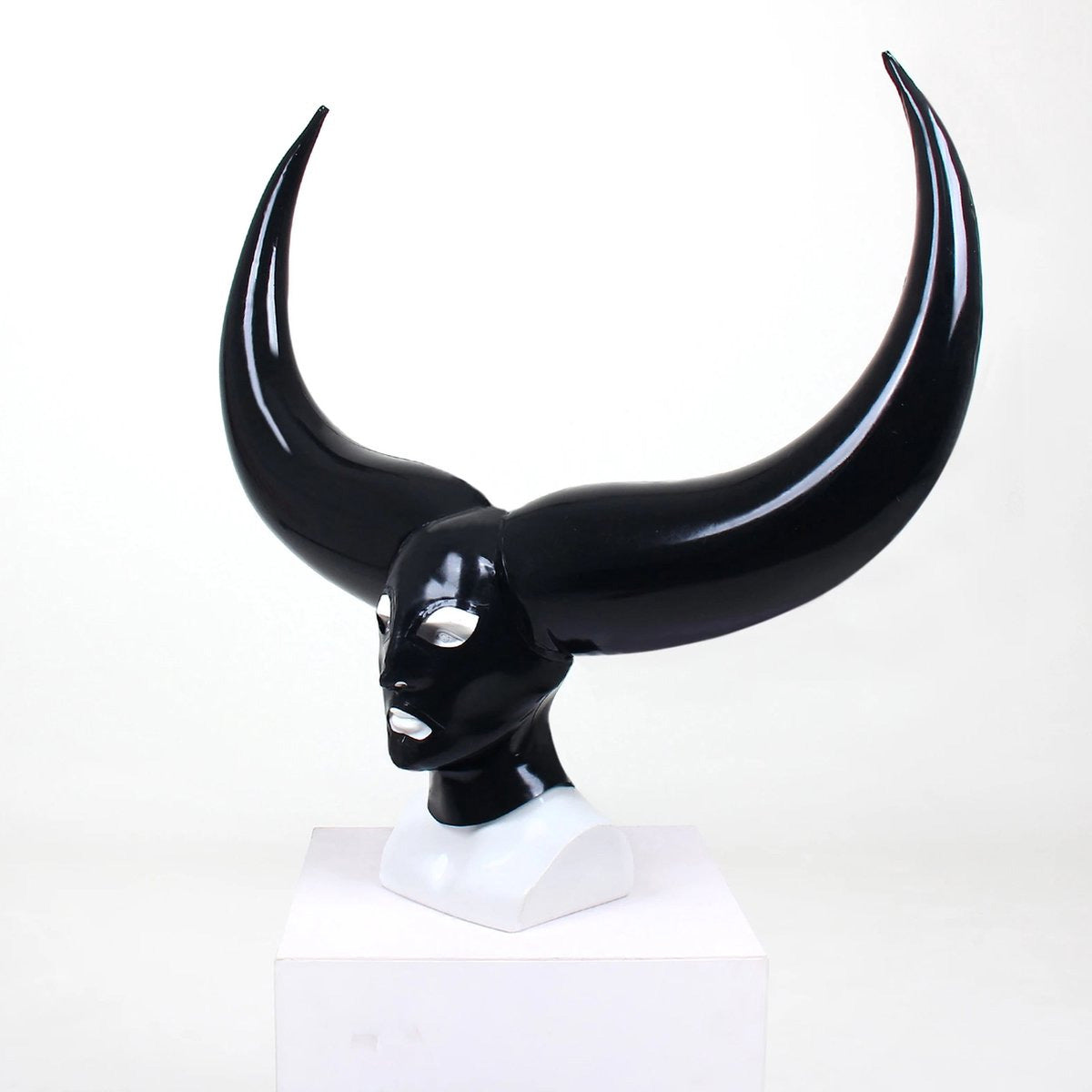 Latexmasker Opblaasbaar Hoorns