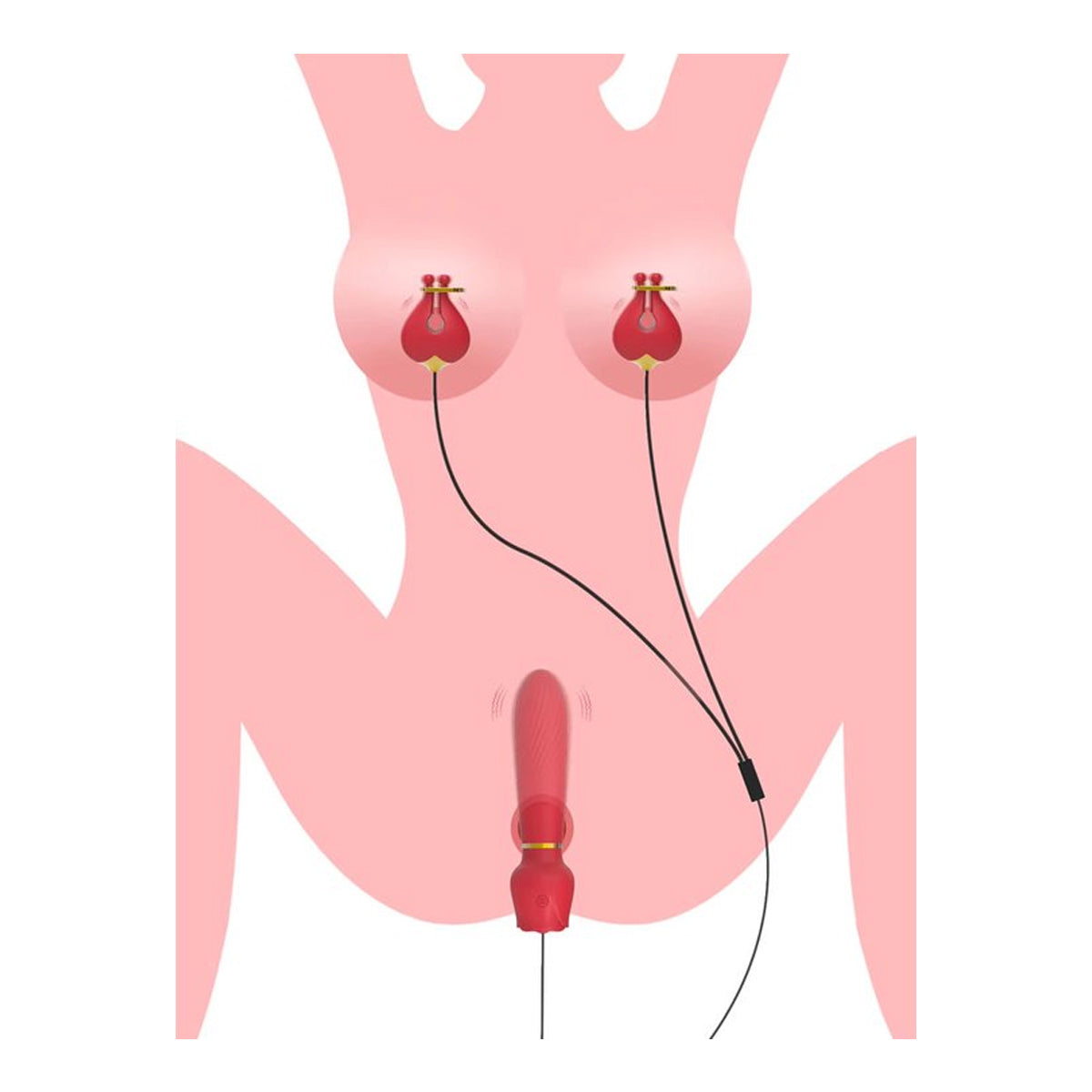 Tepelklemmen vibrator met G-spot vibrator