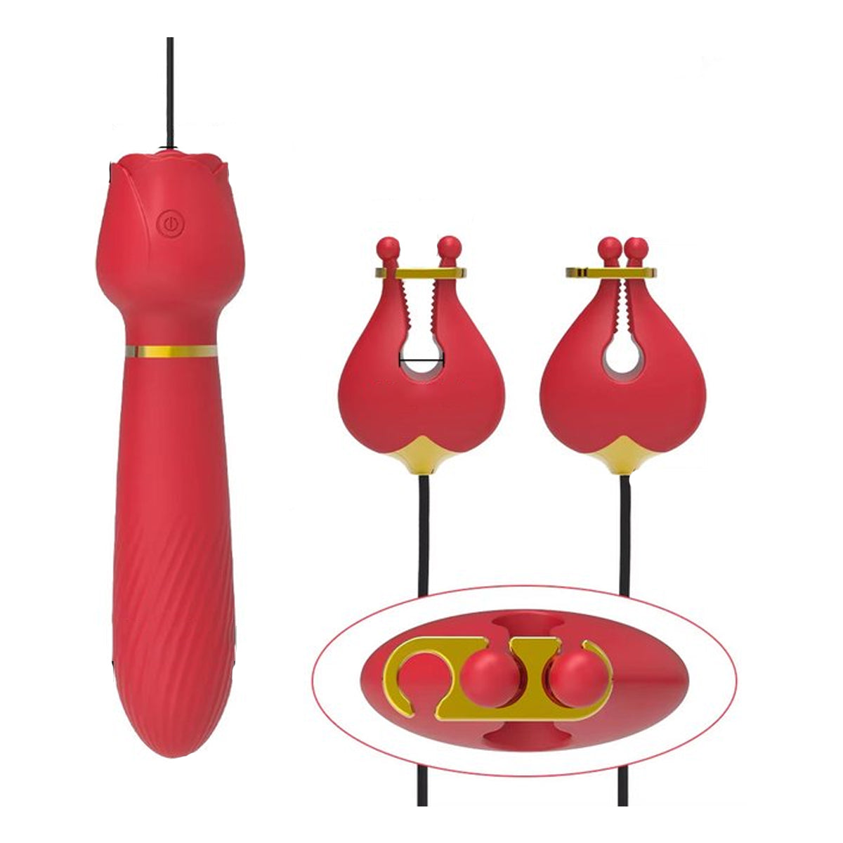 Tepelklemmen vibrator met G-spot vibrator