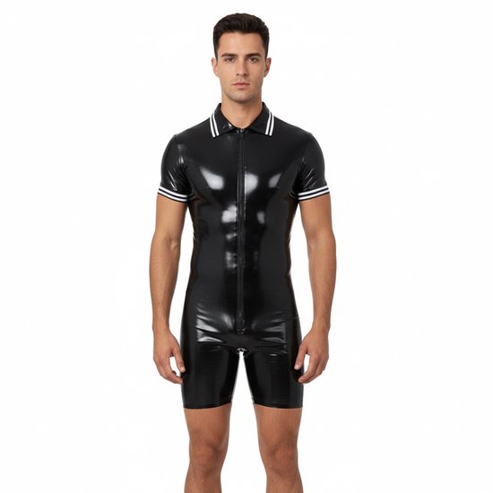 Latex Bodysuit Shorts and Sleeves