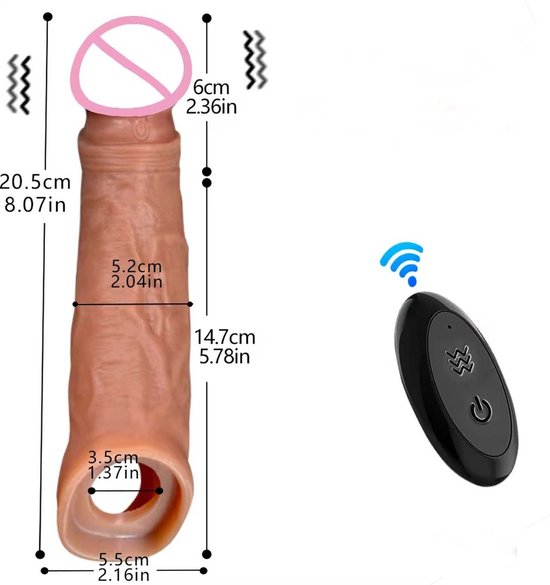 Krachtige vibrerende penis sleeve