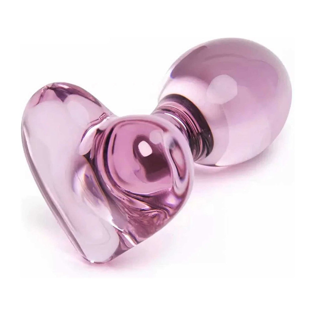 Glazen Roze Hartjes Buttplug