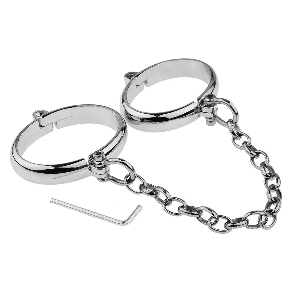 Stainless Steel Ankle Cuffs with Chain
