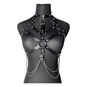 PU Lederen Harnas met Ketting