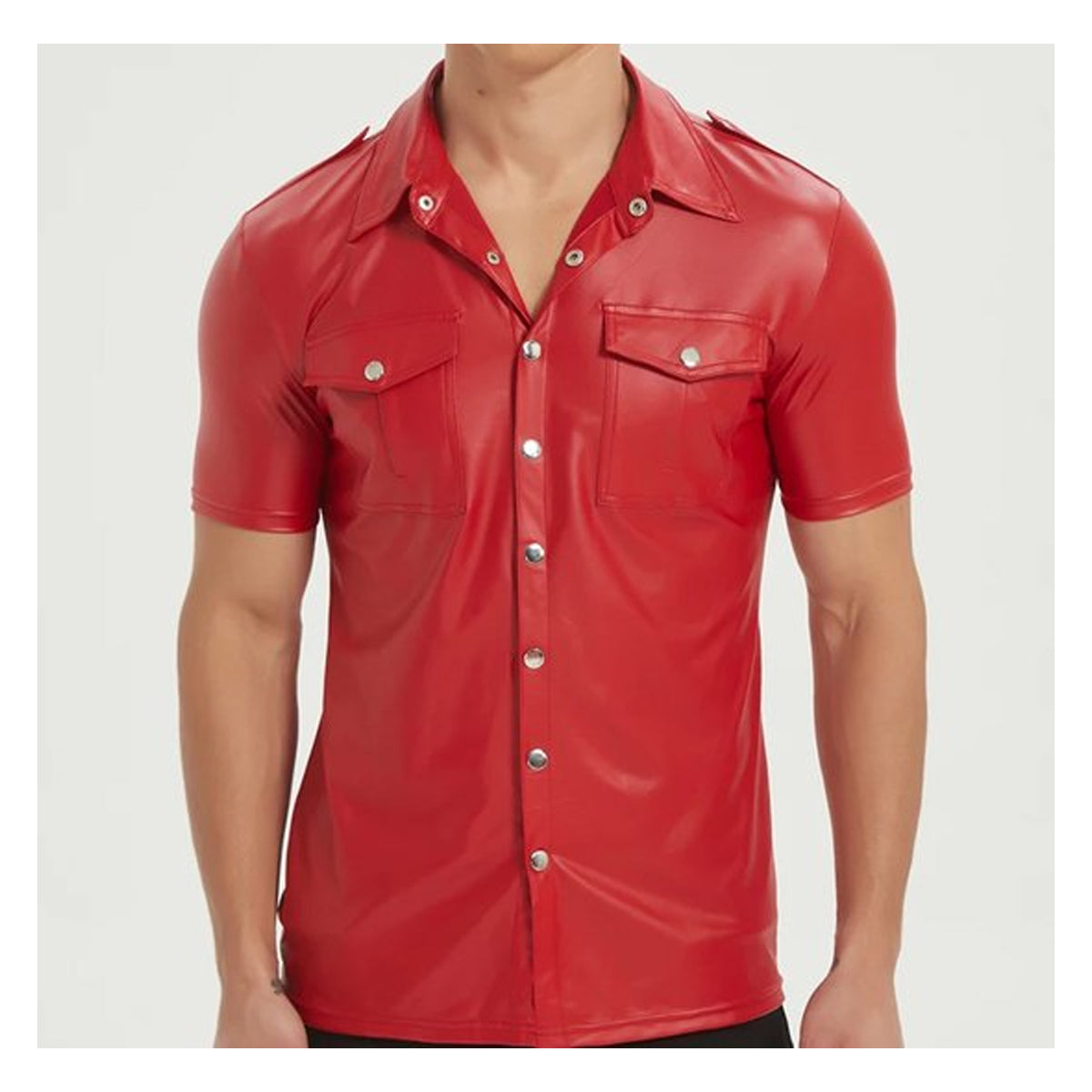 Premium PU Leder Blouse