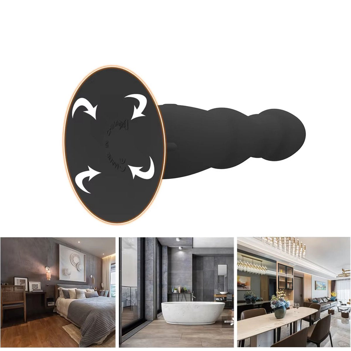 Buttplug vibrator zuignap