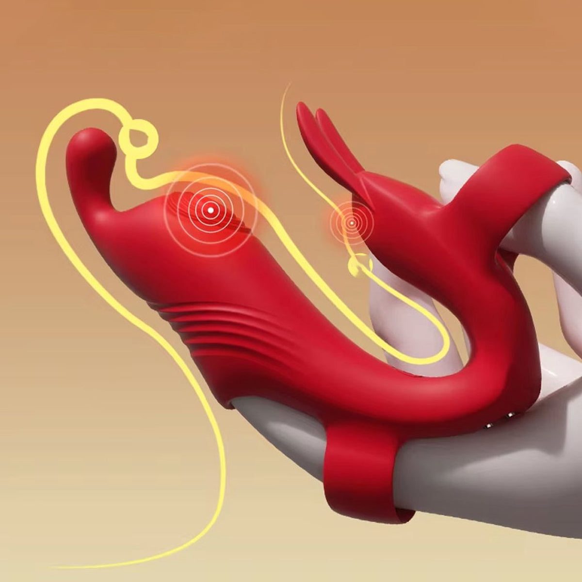Vinger Vibrator met Dubbele Stimulatie