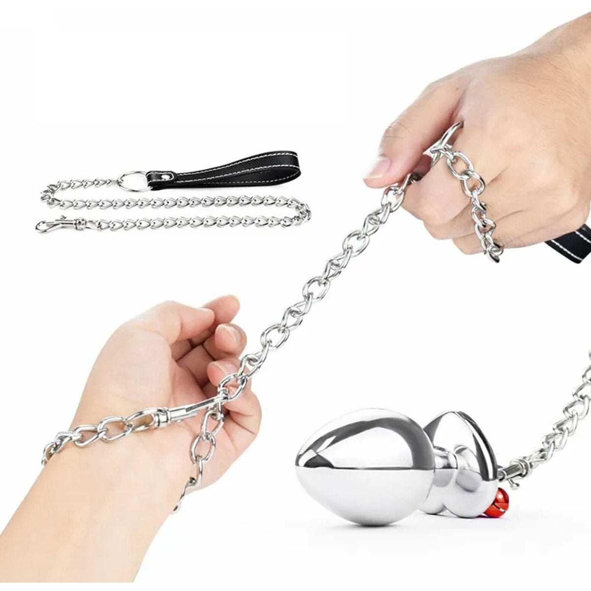 RVS Buttplug met Riem