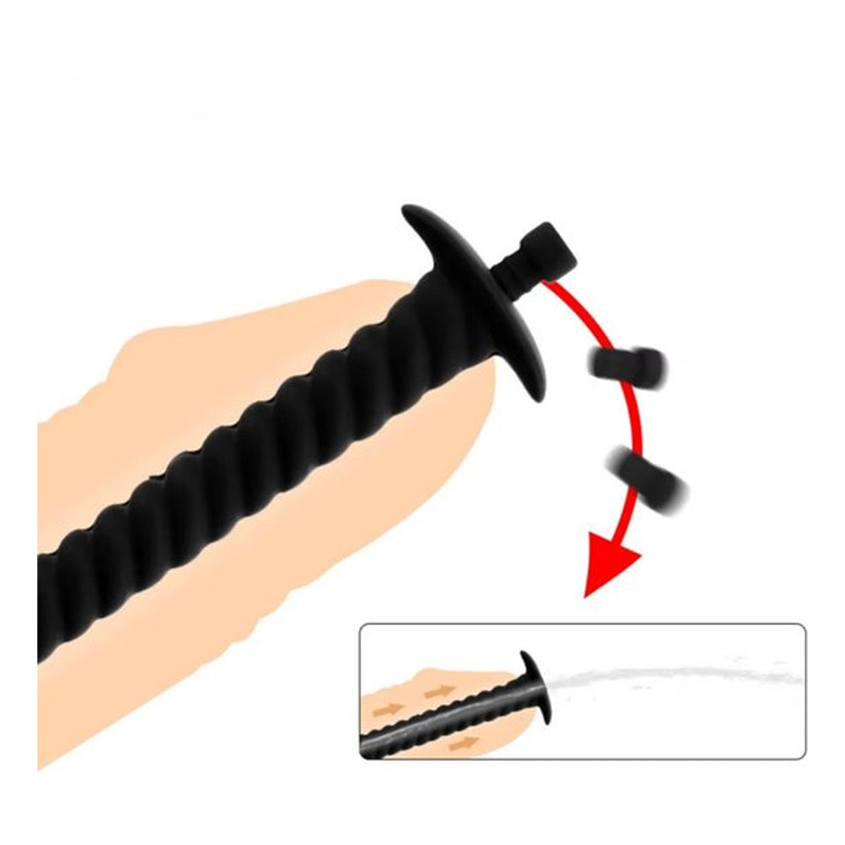Holle Urethrale penis plug met Injectie Spuit