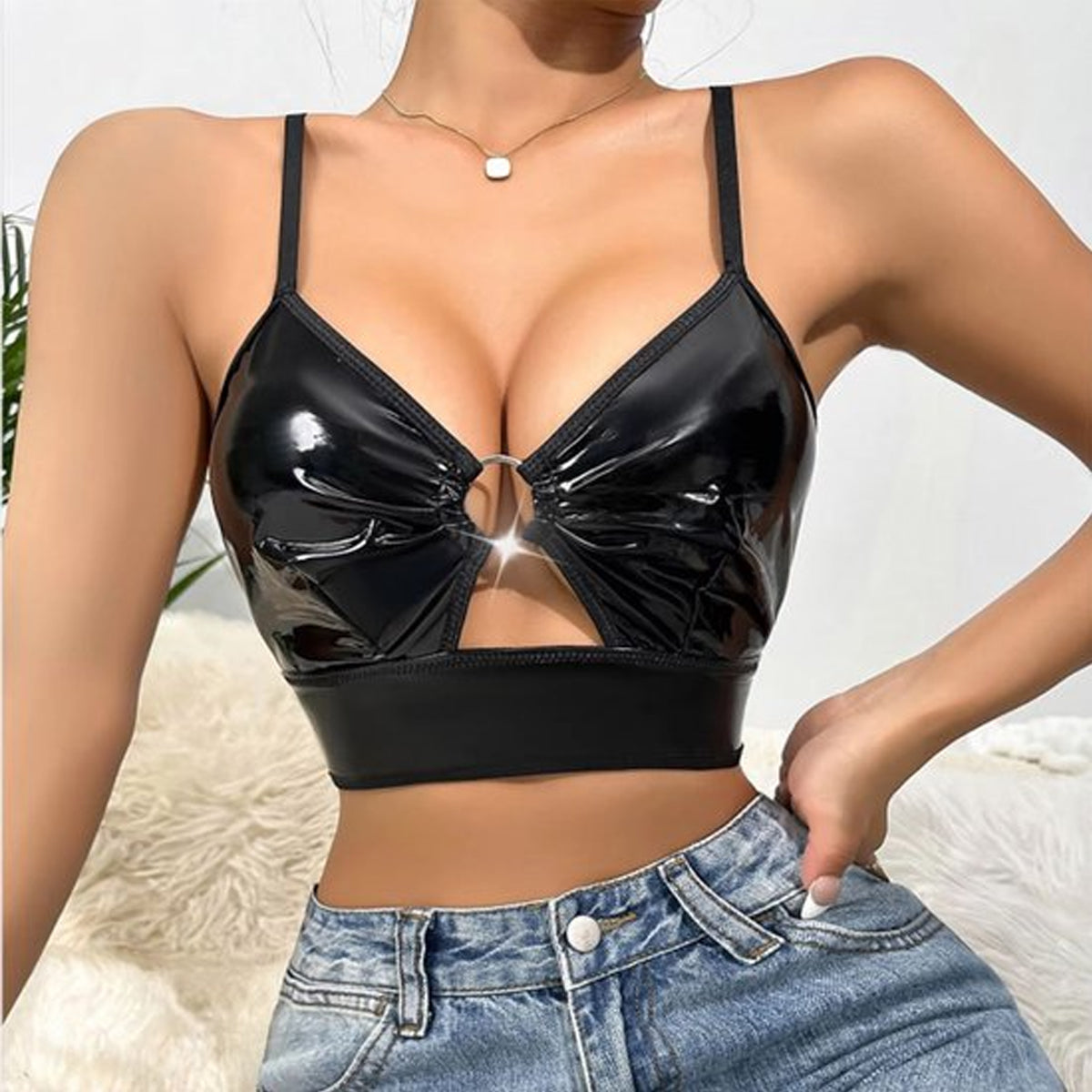 Glanzend Sexy Topje