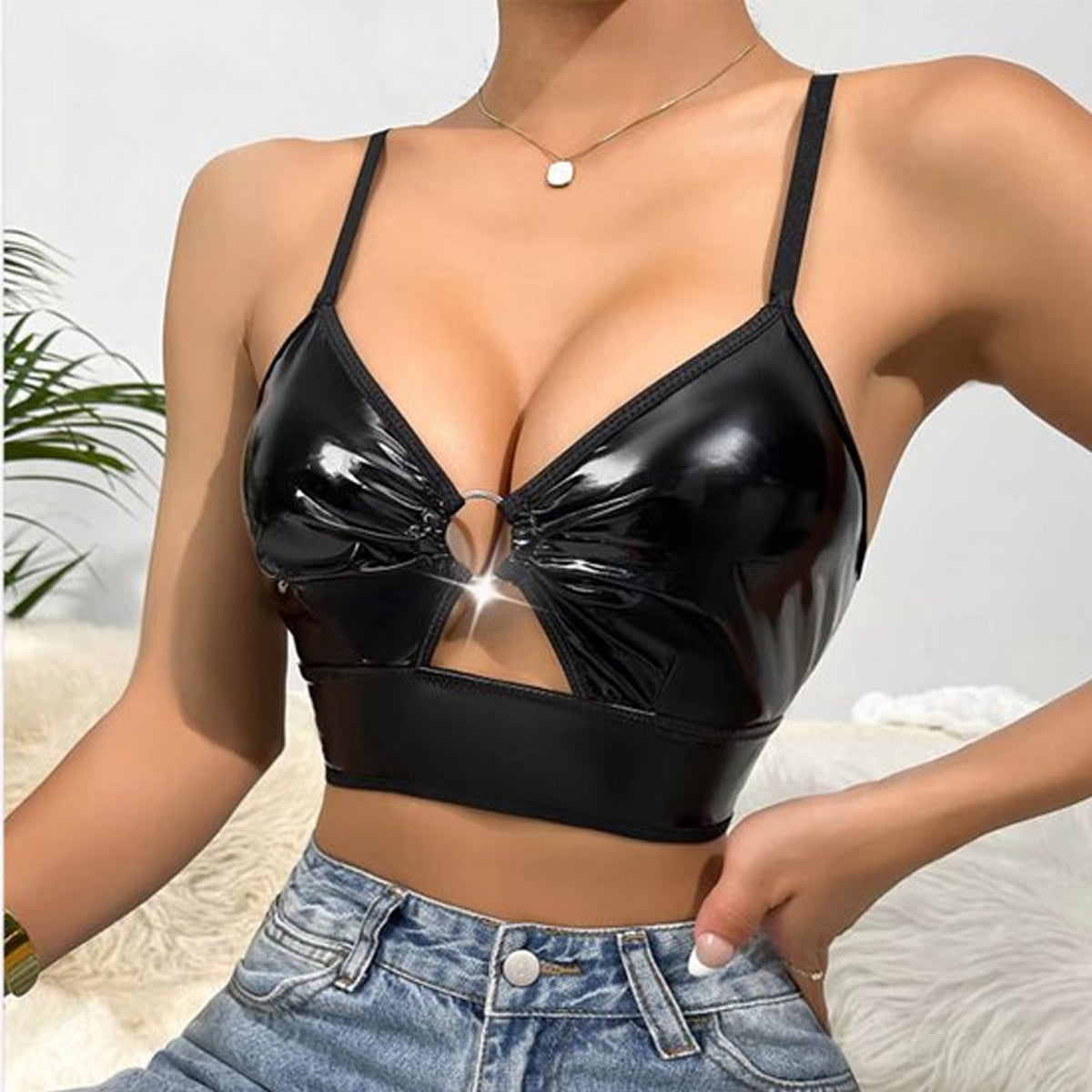 Glanzend Sexy Topje