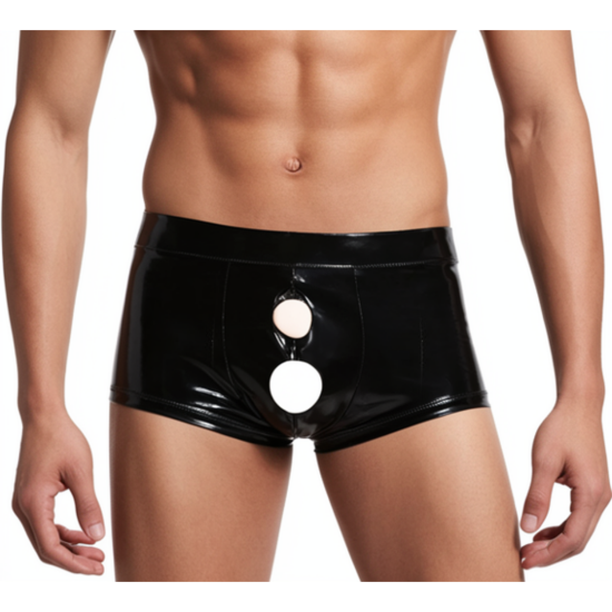 Latex boxer dubbele gaten