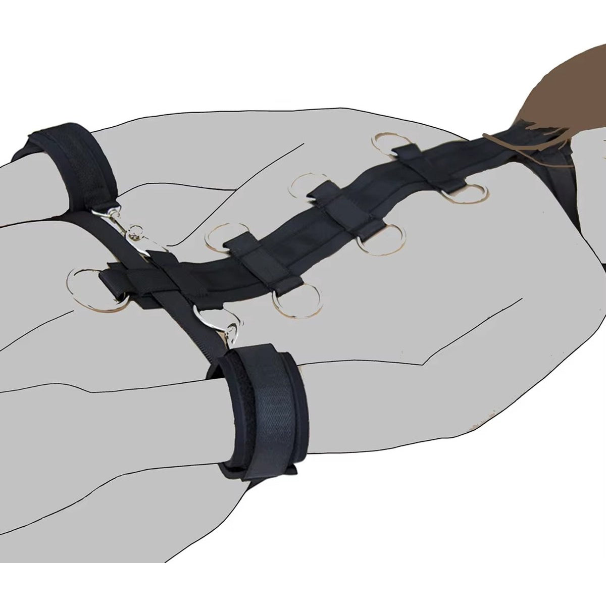 Bondage Harnas met Handboeien & Oogmasker