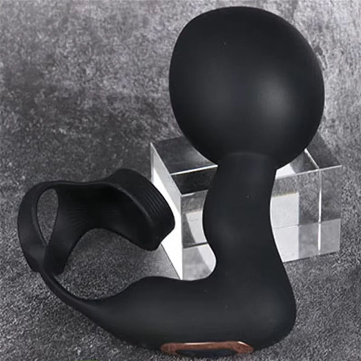 Cockring met opblaasbare Buttplug