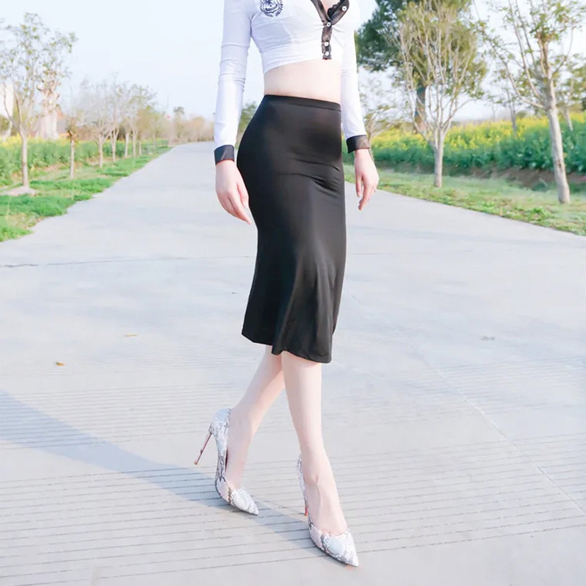 Transparante Rok Kniehoogte