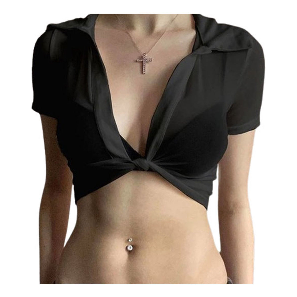 Transparante mesh top