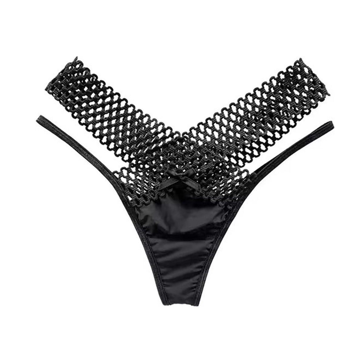 Semi-transparante hoge taille string