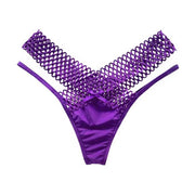 Semi-transparante hoge taille string
