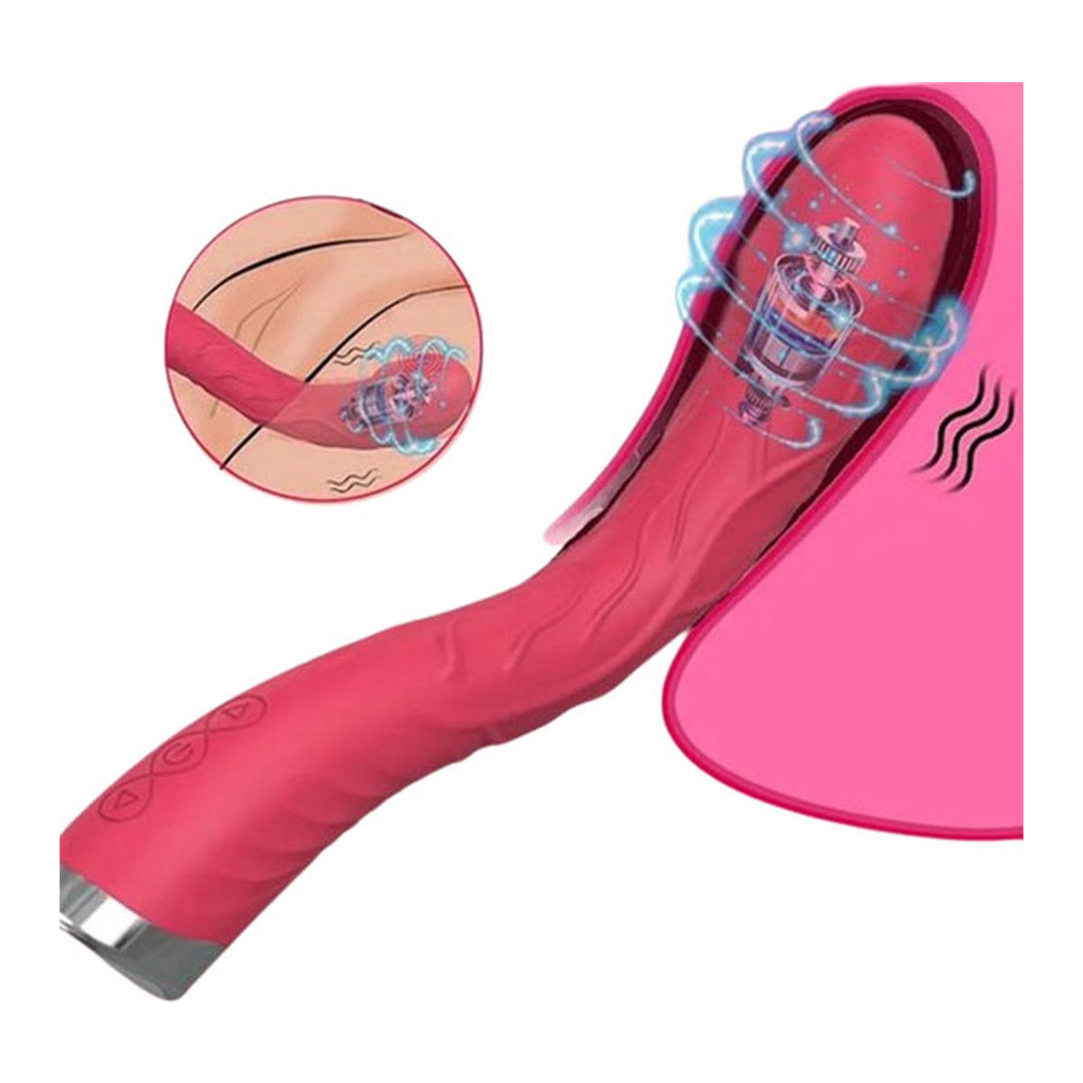 Krachtige Dildo-vibrator met 30 standen