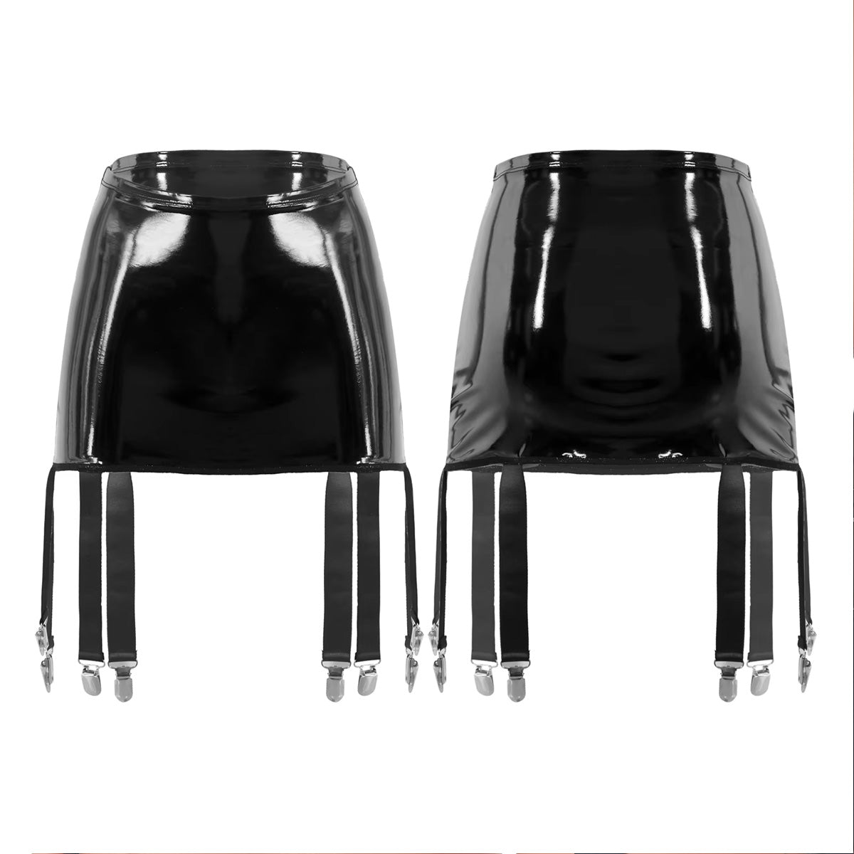 PU Ledere Minirok Jarretels